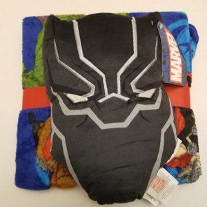 Marvel Nogginz Pillow and Plush Fleece Blanket/Throw Travel Set (40 x 50)